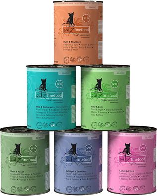 catz finefood ¦ Mixpaket - verschiedene Sorten - 6 x 400 g ¦ nasses Hundefutter ...