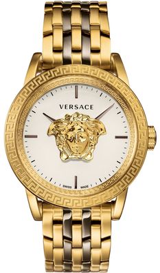Versace VERD00418 Palazzo Empire weiss gold bronze Edelstahl Herren Uhr NEU