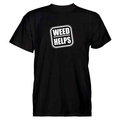 Herren T-Shirt weed helps