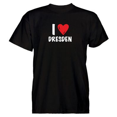 Herren T-Shirt I love Dresden