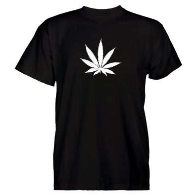 Herren T-Shirt Hanfblatt Weed