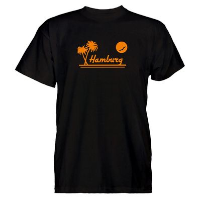 Herren T-Shirt Hamburg Palmen