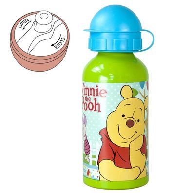 Alu-Trinkflasche Pooh | 400 ml | Winnie Puuh | Sport-Aluminium-Flasche