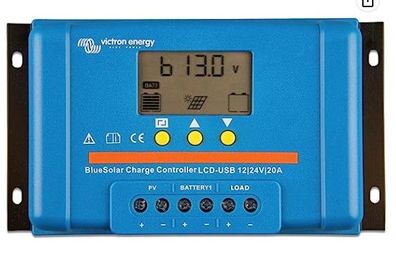 Victron Energy BlueSolar PWM-LCD&USB 12/24V-20A : SCC010020050