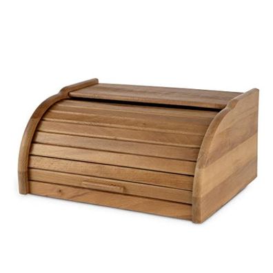 Brotkasten aus Holz mit Rolldeckel Brotbox Brotdose Brotkiste groß 38x29x18 cm