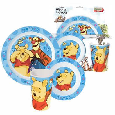 Geschirr-Frühstück-Set | Winnie Puuh Pooh | Teller Schüssel Becher