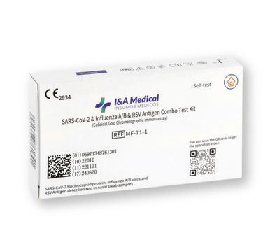 A Medical SARS-CoV-2; Influenza A/ B &amp; RSV Antigen Test Kit Selbsttest Nasal
