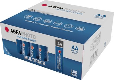 Agfaphoto Batterie Alkaline Mignon AA LR06 1.5V 100 Stück