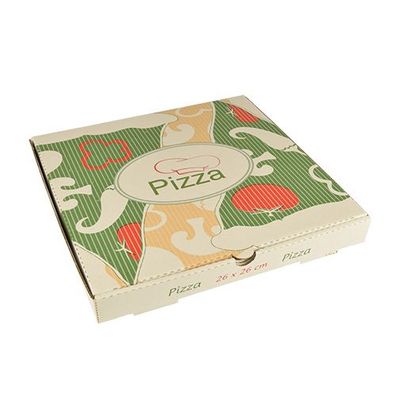 Papstar Pizzakarton pure eckig 26 x 26 x 3cm mehrfarbig 100 Stück