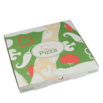 Papstar Pizzakarton pure eckig 33 x 33 x 3cm mehrfarbig 100 Stück