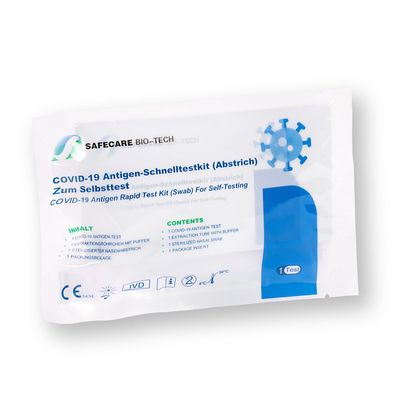 500x Safecare COVID-19 Antigen (Swab) Schnelltest Laien nasal CE1434