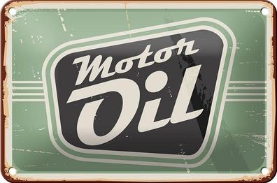 Blechschild 18 x 12 cm - Motor Oil