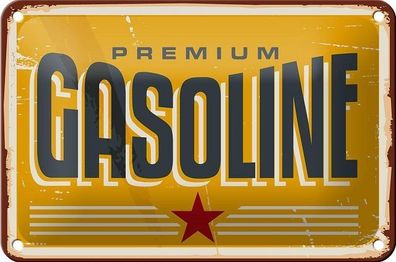 Blechschild 18 x 12 cm - Premium Gasoline