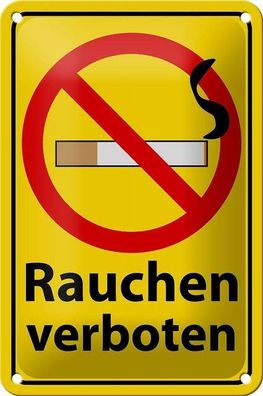 Blechschild 18 x 12 cm - Rauchen verboten