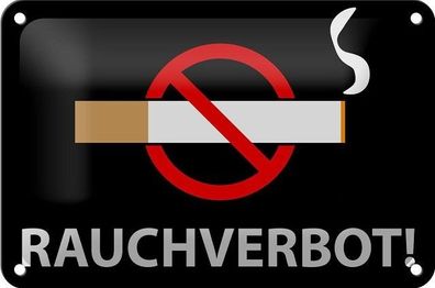Blechschild 18 x 12 cm - Rauchverbot