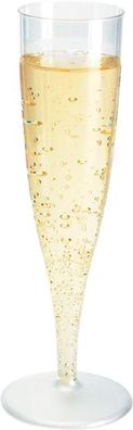 Champagnergläser transparent 135ml Eichstrich 100ml 10 Stück
