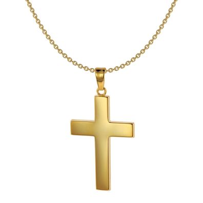 Acalee Schmuck Halskette mit Kreuz-Anhänger 8 Karat / 333 Gold 20-1217