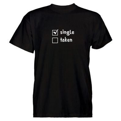 Herren T-Shirt Checkbox single or taken