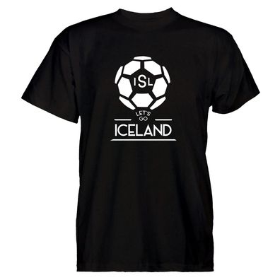 Herren T-Shirt Football Iceland