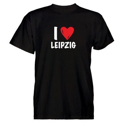Herren T-Shirt I love Leipzig