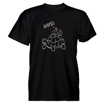 Herren T-Shirt Schildkröte Schnecke hui