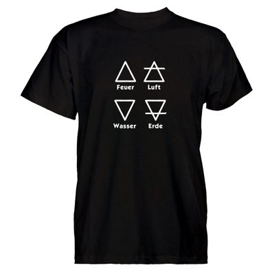 Herren T-Shirt Astrologische Symbole der Elemente