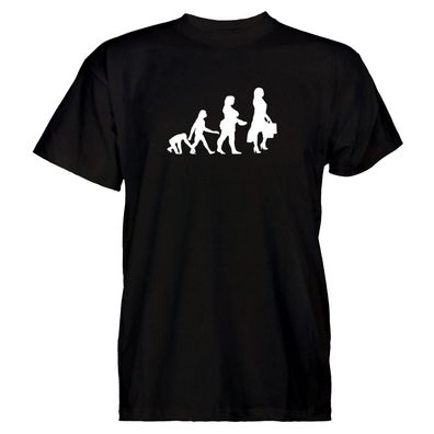 Herren T-Shirt Evolution Frau