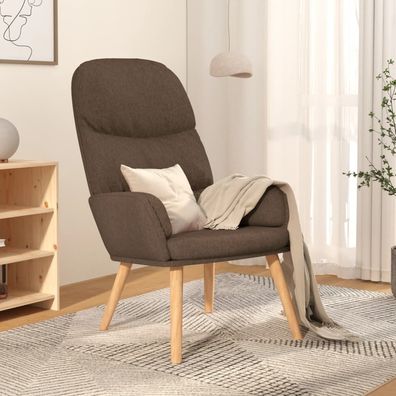 vidaXL Relaxsessel Taupe Stoff