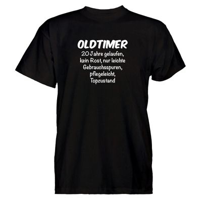 Herren T-Shirt Oldtimer 20 Jahre gelaufen