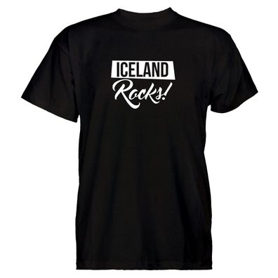 Herren T-Shirt iceland rocks