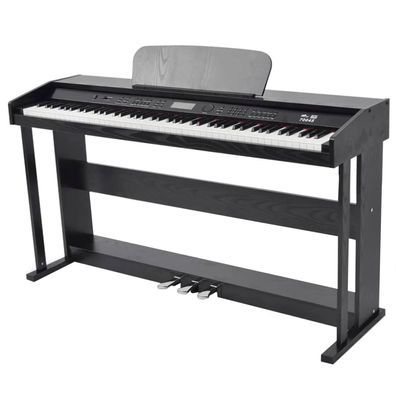 vidaXL Digitalpiano mit 88 Tasten und Pedalen Schwarz Melaminplatte