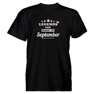Herren T-Shirt legends born in september
