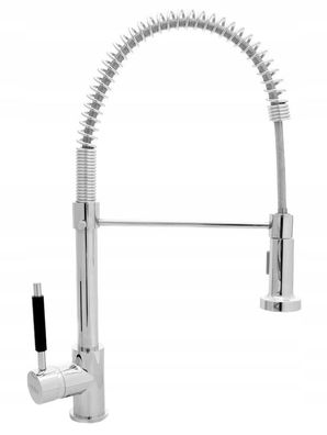 Armatur Spiral Chrom] Spiralfederarmatur mit Brausekopf Wasserhahn für Küchen