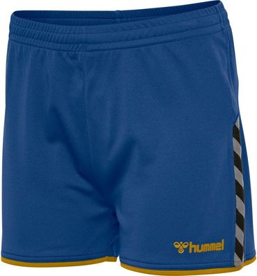 Hummel Damen Shorts Hmlauthentic Poly Shorts Woman True Blue/ Sports Yellow-S
