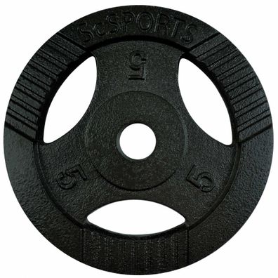 ScSPORTS® Hantelscheiben Set 30mm Gusseisen Gewichtsscheiben 0,5-20 kg Gewichte