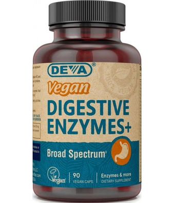 Deva, Vegan Digestive Enzymes + , 90 Veg. Kapseln