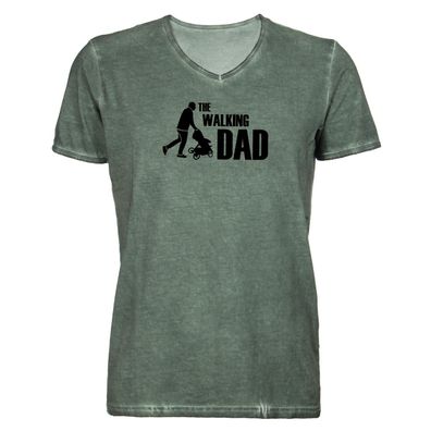 Herren T-Shirt V-Ausschnitt Walking Dad