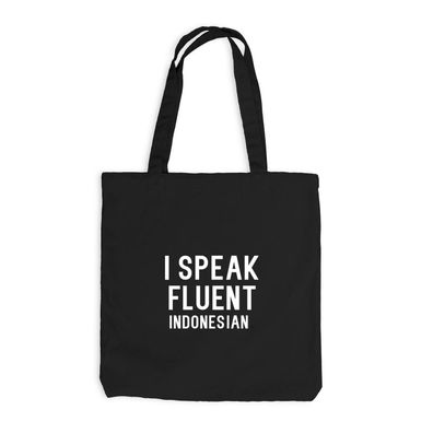 Jutebeutel I speak fluent indonesian