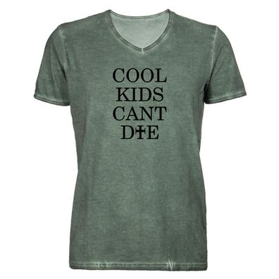 Herren T-Shirt V-Ausschnitt cool kids cant die