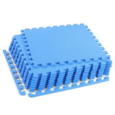 Sportboden-Fitnessgeräte - 50 x 50 cm - 8 Stück - Blau