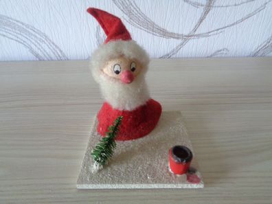 Original Erzgebirge-Kerzenhalter DDR mit Weihnachtsmann