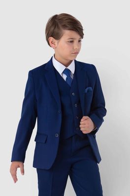 Jungen Anzug Kommunionsanzug Hochzeitsanzug Kinderanzug Taufanzug 5tlg. blau
