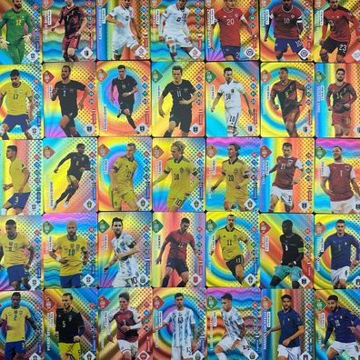 10 Stück World Fussball Legenden Sammel Karten Metall Optik