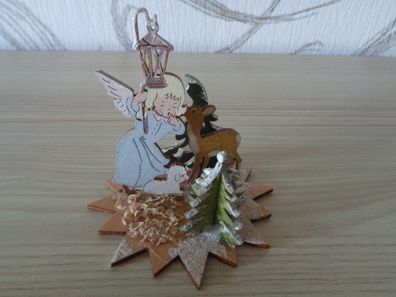 Flachfiguren, Panorama, Engel Winterlandschaft, Holznischel Sachsen, Erzgebirge