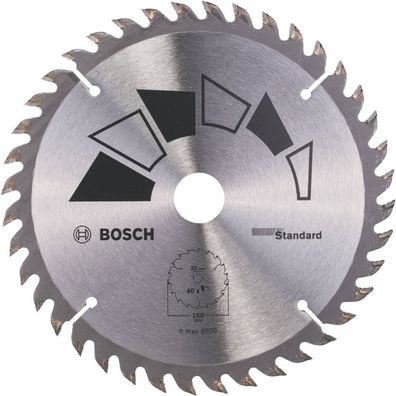 Bosch Kreissägeblatt Basic 160 x 2.2 x 20/16 Z40 2609256811 Sägeblatt Holz
