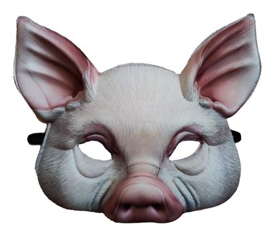 Maske Schwein Pig Kinnlos Schweinemaske Halbmaske Partymaske Tier Tiermaske