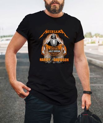 Metallica T-Shirt - Harley Davidson logo T-Shirt - Motorcycle Harley Herren shirt