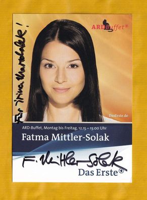 Fatma Mittler-Solak (TV-Moderatorin ) - persönlich signiert