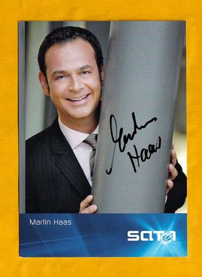 Martin Haas (SAT1-Fernsehmoderator ) - persönlich signierte Autogrammkarte