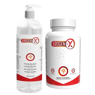 Erogen X SET 60 Kapseln & Gel Großpackung 200 ml Erogen Eroxel ErogenX
